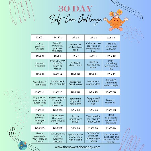 BRIEFKAARTEN VAN DE ZELFZORGUITDAGING