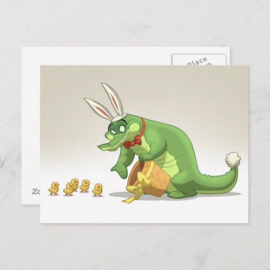Briefkaarten van Easter Gator (Voorkant / Achterkant)