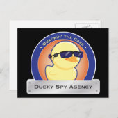 Briefkaarten van het Ducky Spy Agency (Voorkant / Achterkant)