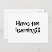 Briefkaarten van het leercentrum van Toddler (Voorkant / Achterkant)