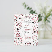 Briefkaarten van het Nieuwjaar van wervelingen & (Staand voorkant)