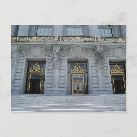 Briefkaarten van het stadhuis van San Francisco (Voorkant)