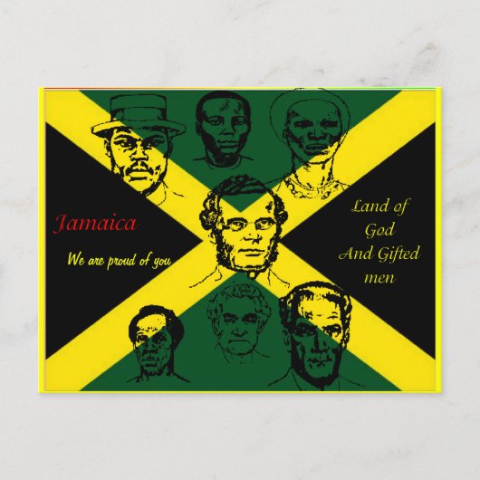 briefkaarten van jamaica nationale helden - trots  (Voorkant)