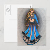 Briefkaarten van Libra Bellydancer (Voorkant / Achterkant)