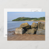 Briefkaarten van Llansteffan Castle en Beach (Voorkant / Achterkant)