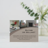 Briefkaarten van onroerend goed Interior 1 (Staand voorkant)