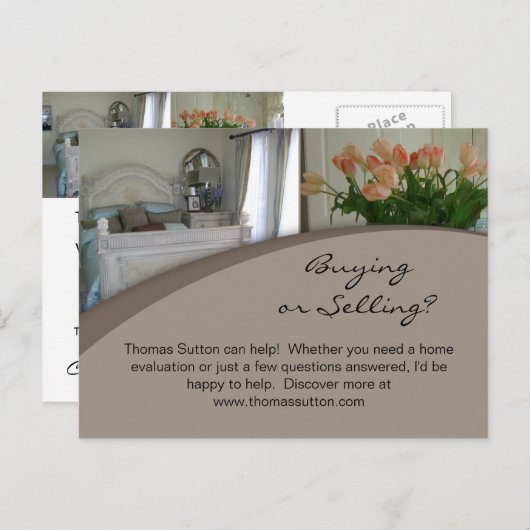 Briefkaarten van onroerend goed Interior 2 (Voorkant / Achterkant)