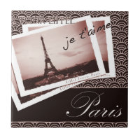 Briefkaarten van Paris  Design Tegel