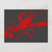 Briefkaarten van rode kreeft (Voorkant)