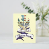 Briefkaarten van Schotse Amerikaanse vlaggen (Staand voorkant)