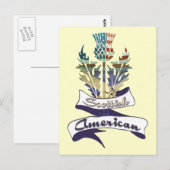 Briefkaarten van Schotse Amerikaanse vlaggen (Voorkant / Achterkant)