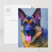 Briefkaarten van Shepherd Portrait (Voorkant / Achterkant)