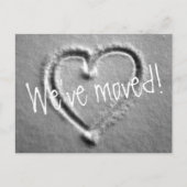 Briefkaarten verplaatsen met getrokken hart in sne (Voorkant)