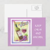 BRIEFKAARTEN - VINO! U had me bij MERLOT! (Voorkant / Achterkant)