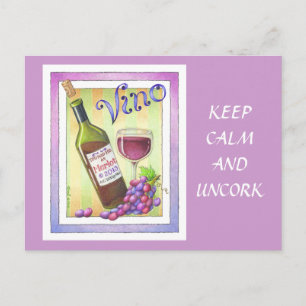 BRIEFKAARTEN - VINO! U had me bij MERLOT!
