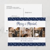 Briefkaarten voor aangepaste blauwe huwelijken en  (Voorkant / Achterkant)