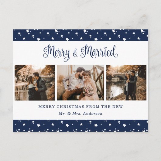 Briefkaarten voor aangepaste blauwe huwelijken en  (Voorkant)