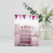  Briefkaarten voor Camper Interior Pink slaapkamer (Staand voorkant)