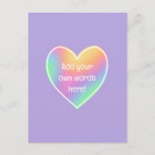 Briefkaarten voor gepersonaliseerde pasteelregenbo (Voorkant)