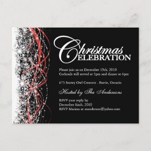 Briefkaarten voor kerstfeestuitnodigingen
