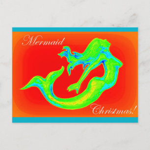 briefkaarten voor kerstmis mermaid