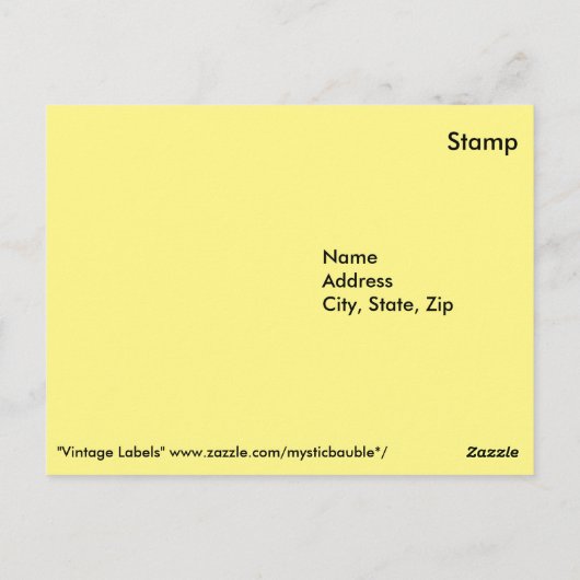 Briefkaarten voor  labels (Achterkant)