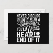 Briefkaarten voor oneindige Wiskunde (Voorkant / Achterkant)