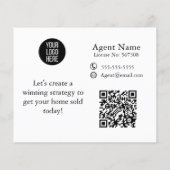 Briefkaarten voor onroerend goed flyer (Achterkant)