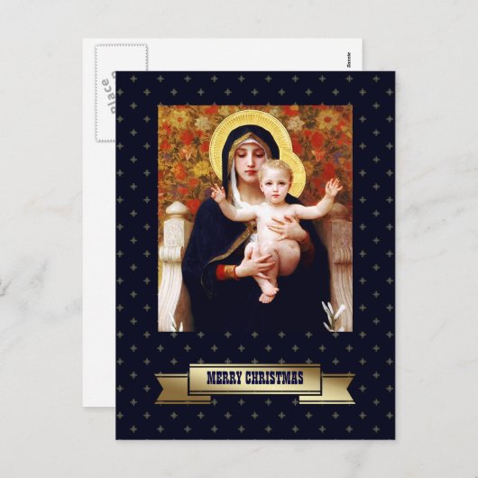 Briefkaarten voor prettige kerstfeestdagen (Voorkant / Achterkant)