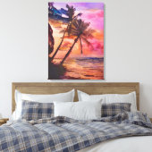 Briefkaarten voor zomerbakken 3/3 canvas afdruk (Insitu (Slaapkamer))