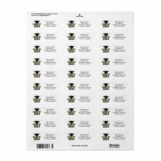 Briefklas van alumni 2024 etiket (Full Sheet)