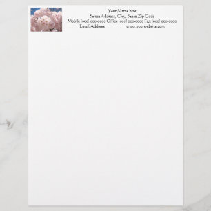 Briefpapier Aangepaste Roze Bloesem Briefhoofd