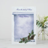 Briefpapier kerstfeest (Staand voorkant)