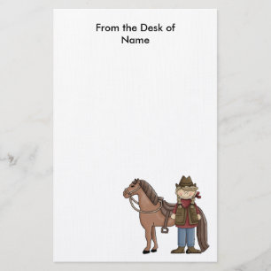 Briefpapier meisje en paarden