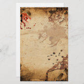  briefpapier met bloedvlekken (Voorkant / Achterkant)