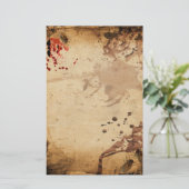  briefpapier met bloedvlekken (Staand voorkant)