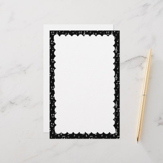 briefpapier met gegolfde rand (Voorkant / Achterkant in situ)