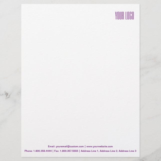 Briefpapier met Logo Custom Business Letterhead Briefhoofd (Voorkant)
