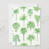 Briefpapier met palmboom en monogram kaart (Achterkant)