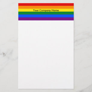 Briefpapier met regenboog LGBT vlag