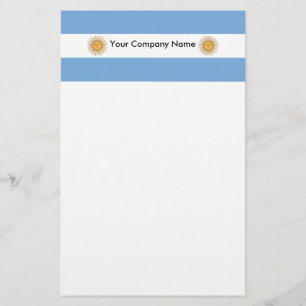 Briefpapier met vlag van Argentinië