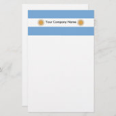 Briefpapier met vlag van Argentinië (Voorkant / Achterkant)