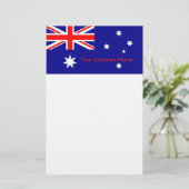 Briefpapier met vlag van Australië (Staand voorkant)