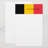 Briefpapier met vlag van België (Voorkant / Achterkant)