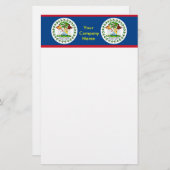 Briefpapier met vlag van Belize (Voorkant / Achterkant)