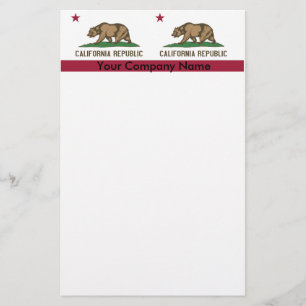 Briefpapier met vlag van Californië