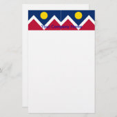 Briefpapier met vlag van Denver, Colorado (Voorkant / Achterkant)