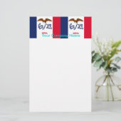 Briefpapier met vlag van Iowa (Staand voorkant)