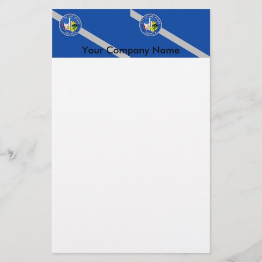 Briefpapier met vlag van Las Vegas, Nevada, Vereni (Voorkant)