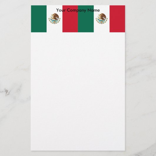Briefpapier met vlag van Mexico (Voorkant)